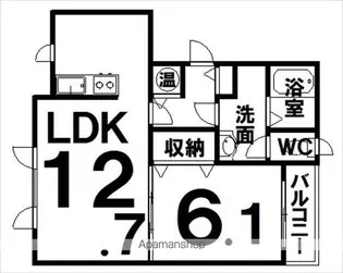SALLA白樺【1階】の間取り